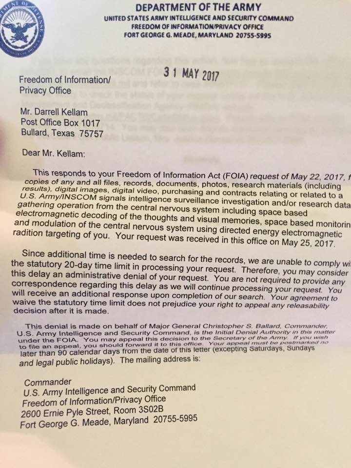 FOIA Army INSCOM 2
